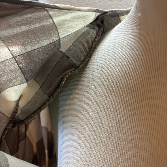 Vintage 90s Kanae Ikai Rayon 2 Piece Set Top & Cardigan Small Shoulder Pads - Picture 3 of 11